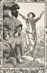 Ha fatto chiudere la roccia, illustrazione da 